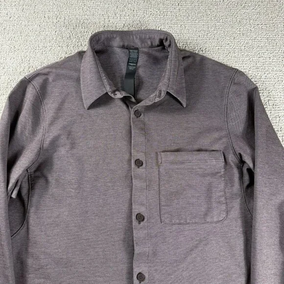 Lululemon Commission Brushed Woven Shirt Brown Men’s Size Small - Picture 2 of 8